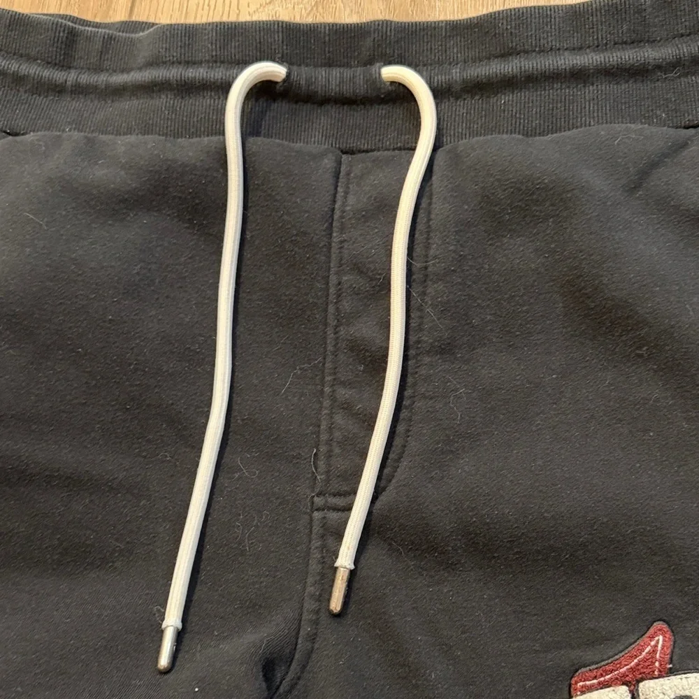 True Religion Men's Large Black Drawstring Joggers  with Logo.